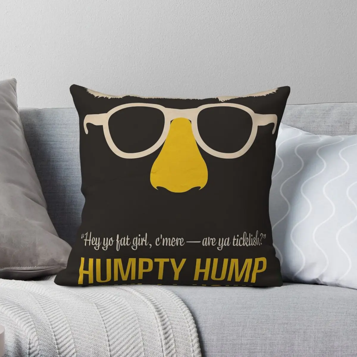 Humpty Hump Shock G Square Pillowcase Polyester Linen Velvet Printed Zip Decor Sofa Cushion Cover