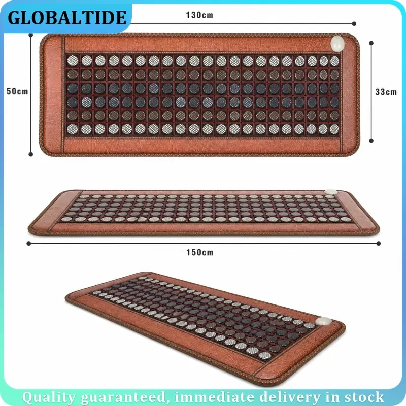 110V 220V Tourmaline Photon Heating Pad Massage Mattress Natural Thermal Jade Sofa Bed Mat Infrared Heat Therapy Cushion