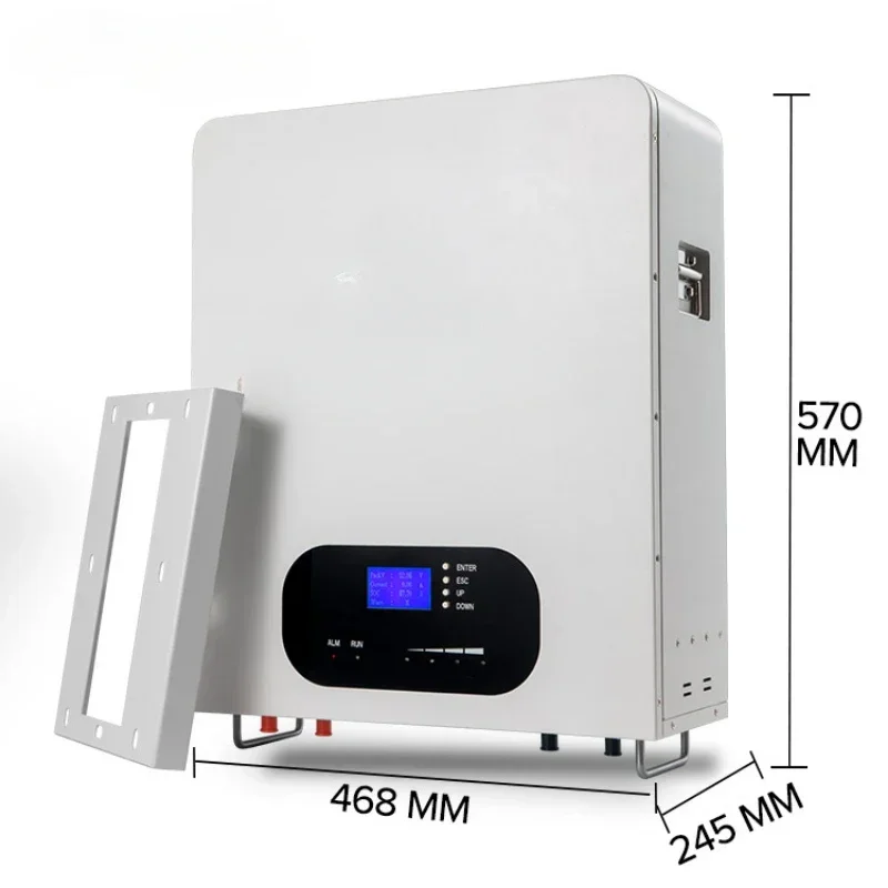 48V 100Ah 200Ah 400Ah LiFePO4 51.2V 5KWh 10KWh 20KWh Power Wall  Solar Energy Storage Wall Mount Battery Pack