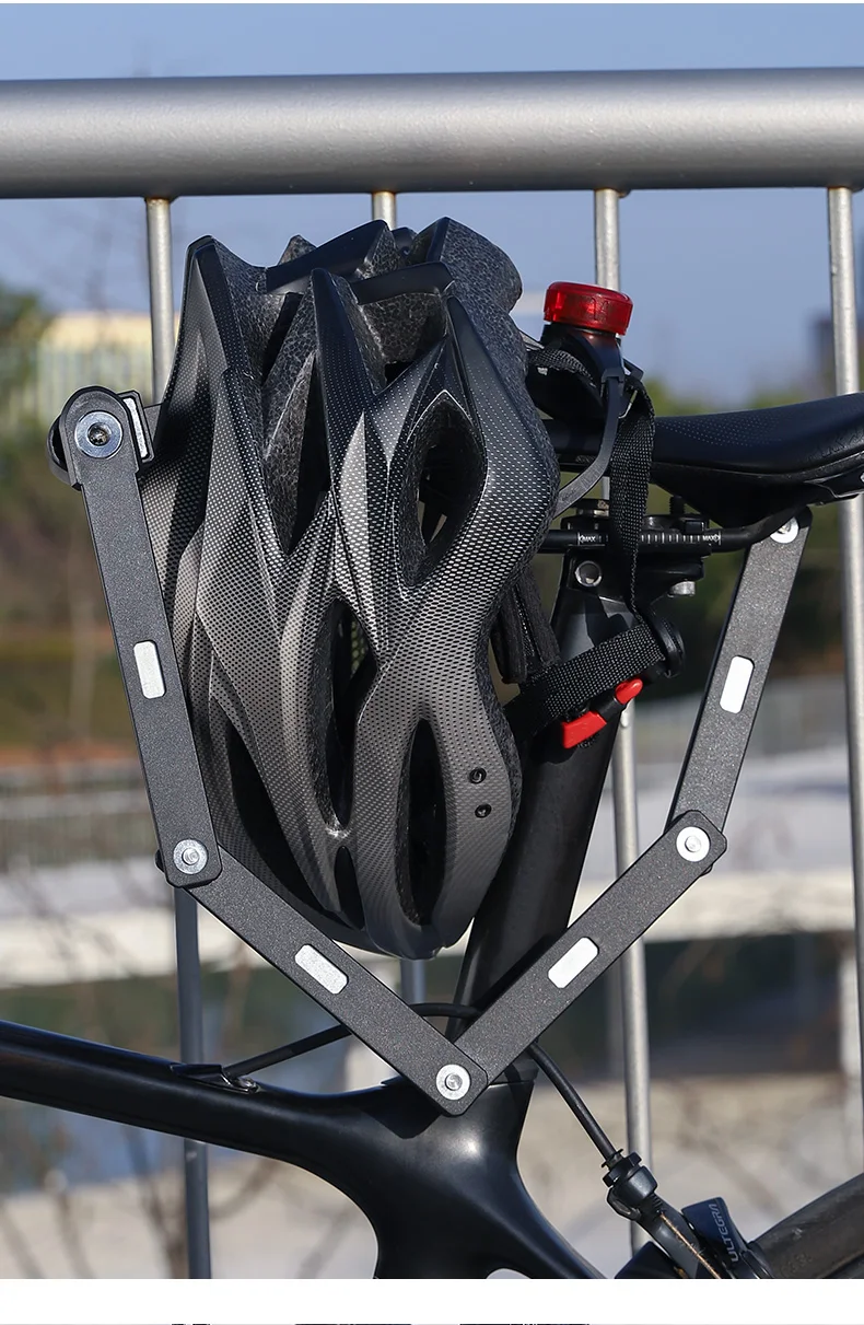 WEST BIKING Faltbares Fahrradschloss Sicherheits-Diebstahlschutz Fahrradschloss MTB Rennrad Zubehör Roller Elektrofahrrad Kettenschloss – Detail 15