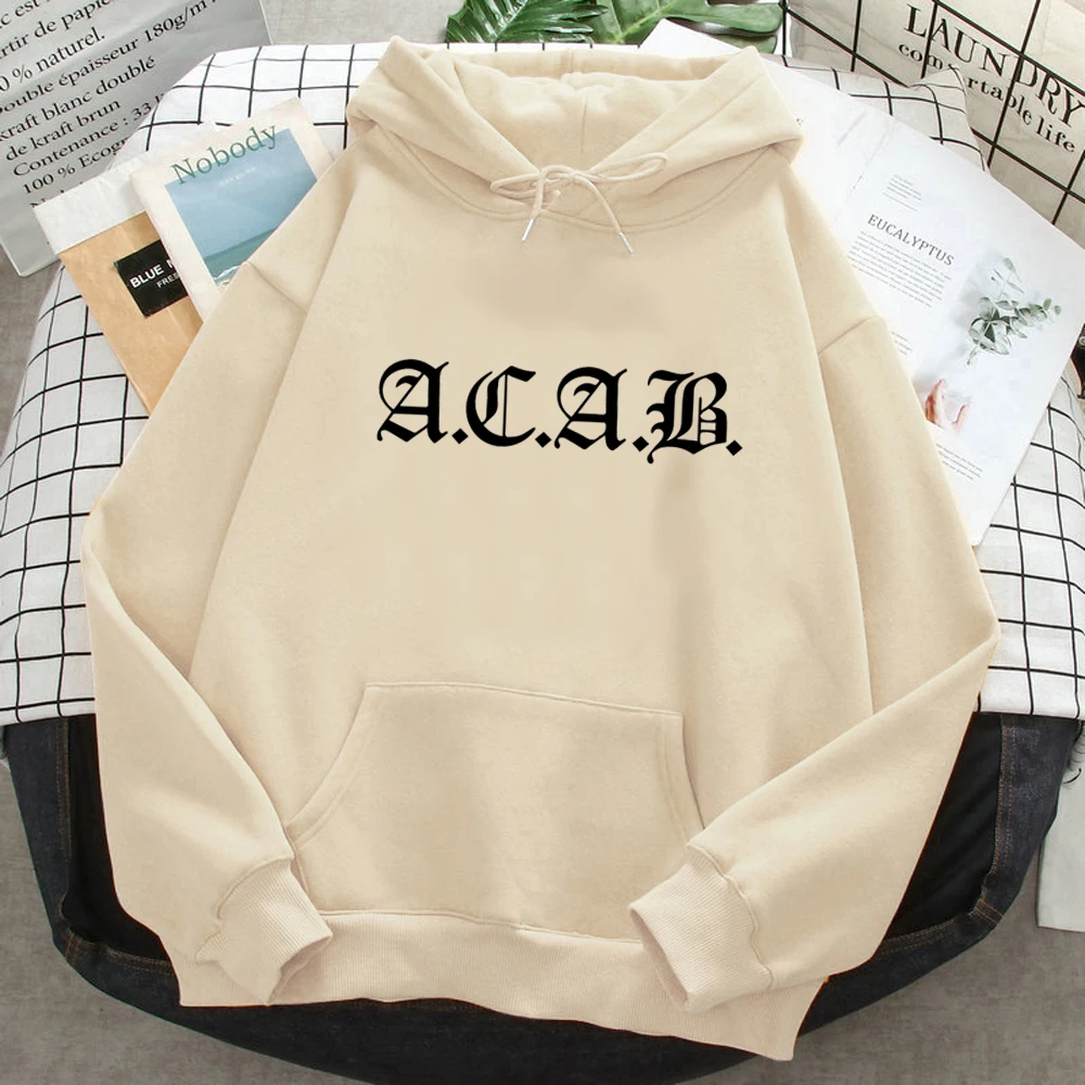

Acab hoodies women Kawaii gothic vintage japanese sweater Pullover female graphic Hood