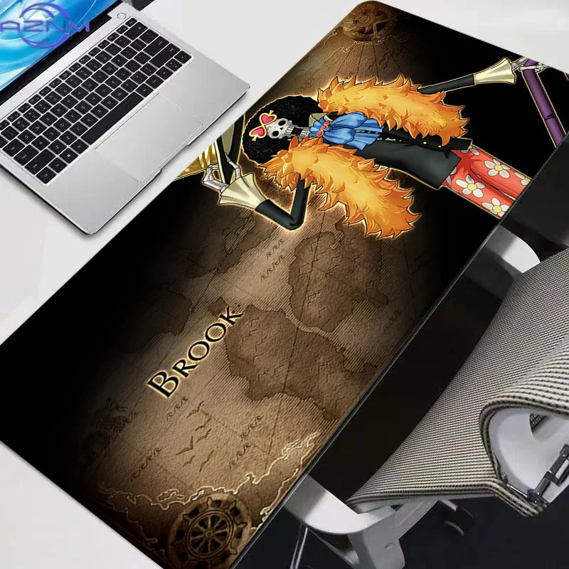 Mouse Pad Anime One Piece Brook New Gamer Gaming Accessories Varmilo Keyboard PC Computer Desk Mat XXL Carpet Mousepad