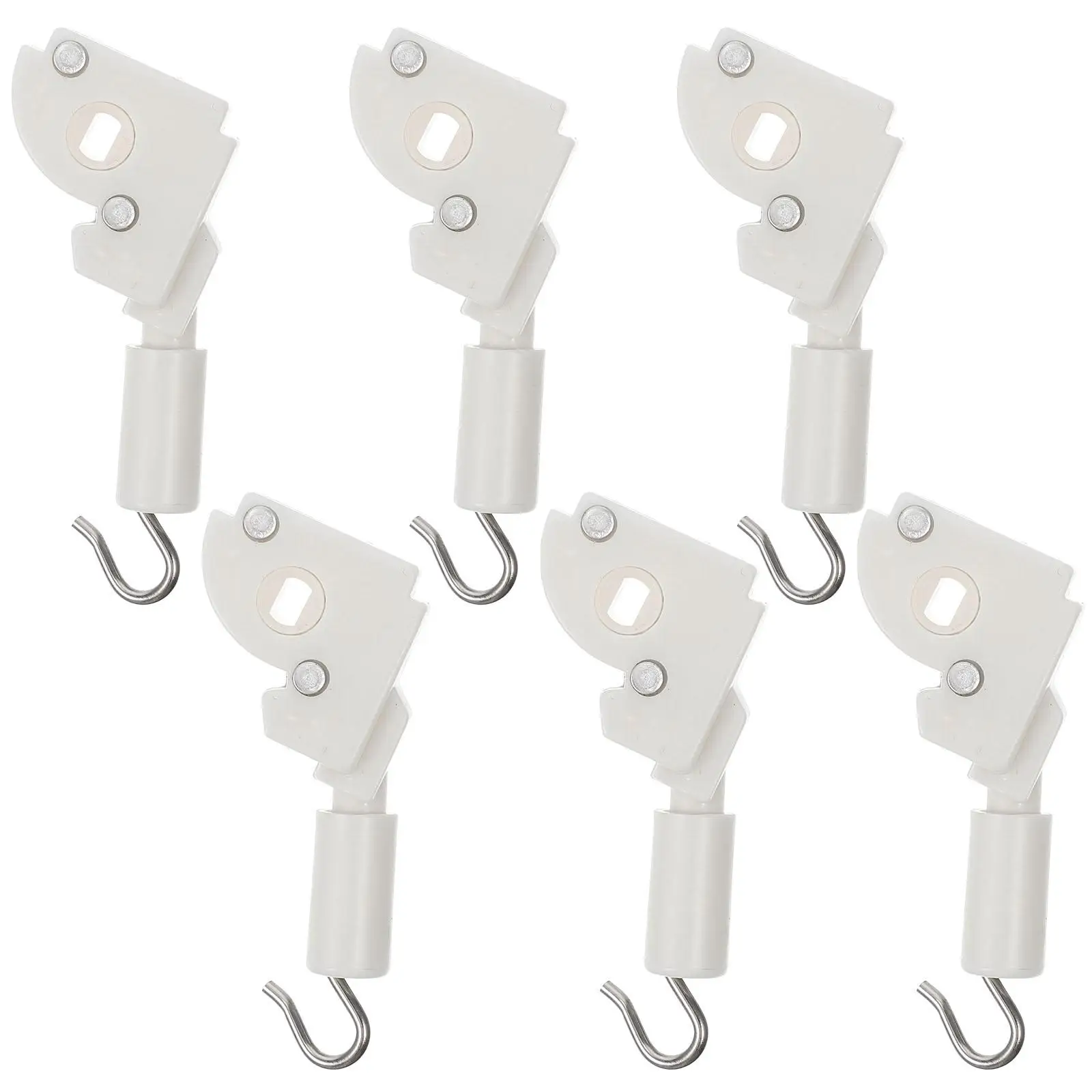 6 Pcs Curtain Dimmer Wand Tilt Control Blinds Replacement Parts Mechanism Rod Wrinkle for Horizontal Plastic Black Curtains