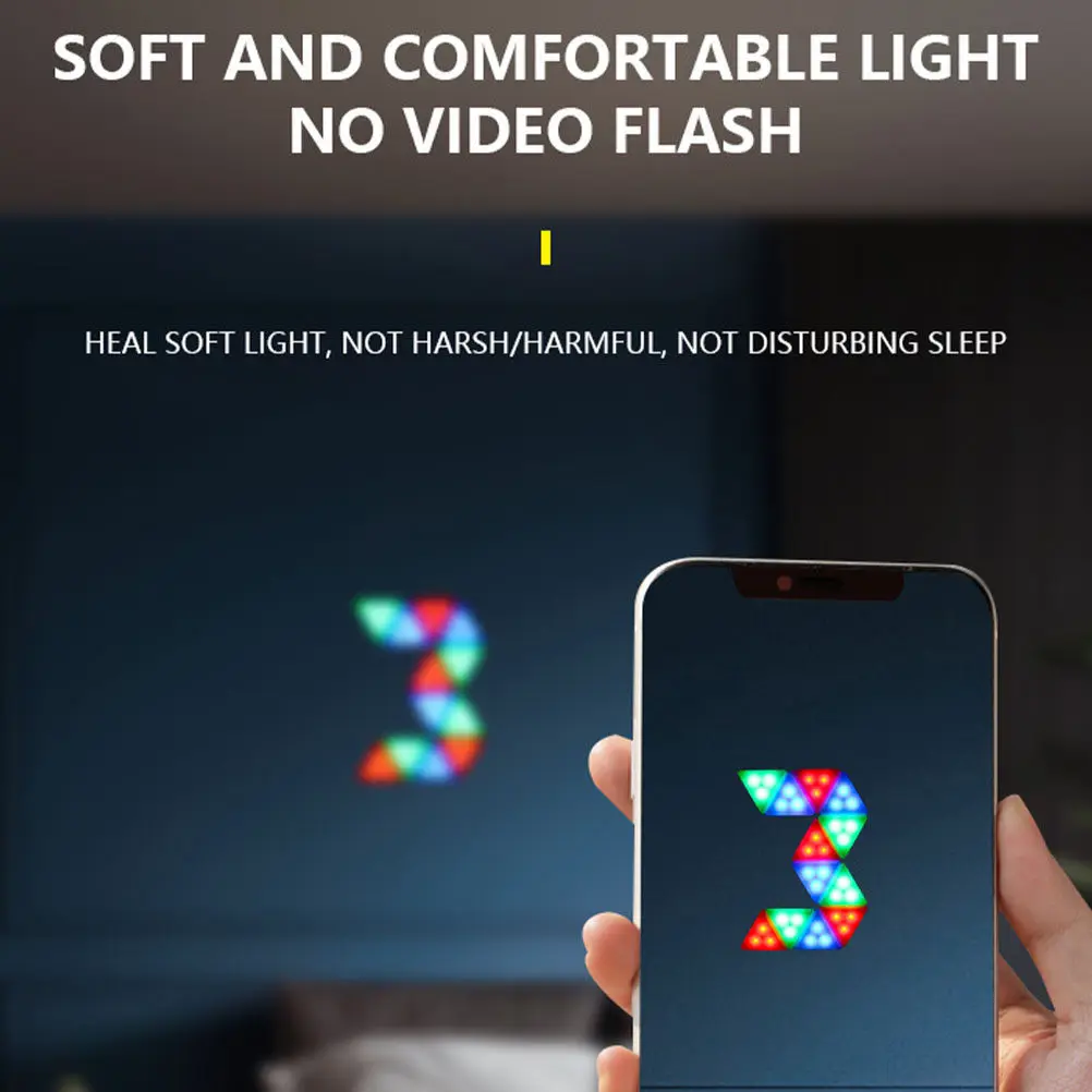 

Набор из 1 сенсорного треугольного настенных светильников с дистанционным управлением, декоративный светильник-соты для спальни, украшение для стены