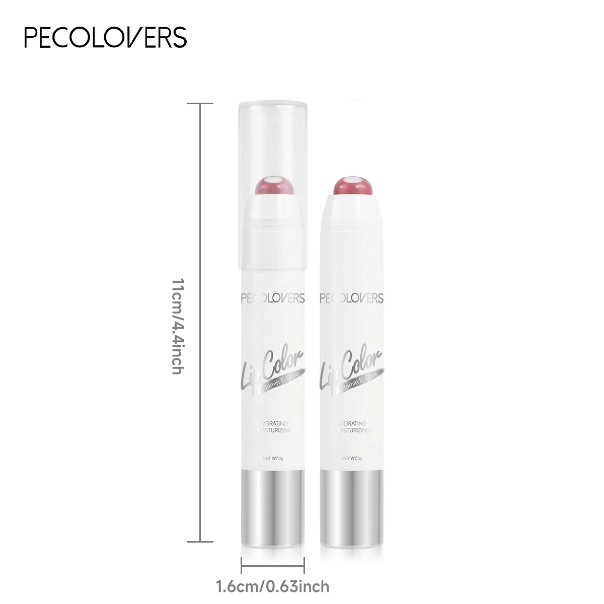 Lápiz labial tipo sándwich, 2 en 1, hidratante y duradero, antiadherente, tinte de labios, lápiz labial mate