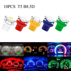 10Pcs T5 B8.5d LED 5050 SMD Led Bulb Car Interior Instrument Light Automobile Dashboard Side Switch Lamps Car Accessories White