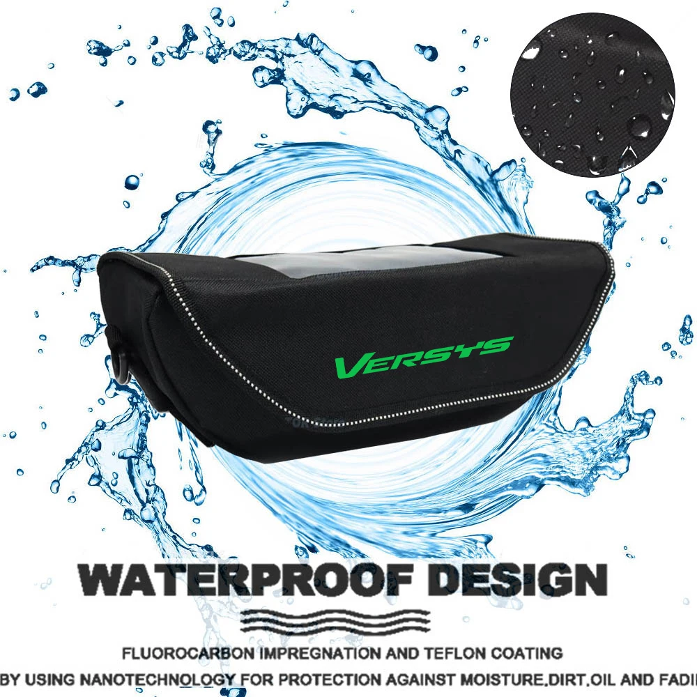 For Kawasaki VERSYS VERSYS1000LT VERSTS650 Motorcycle accessory  Waterproof And Dustproof Handlebar Storage Bag  navigation bag