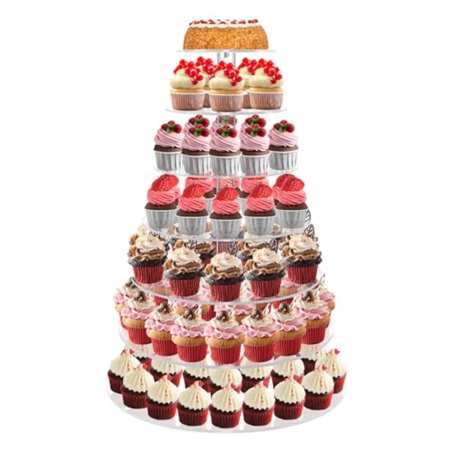 

Acrylic Cupcake Tower Cake Stand for 100 Cupcakes Dessert Display for Parties and Weddings