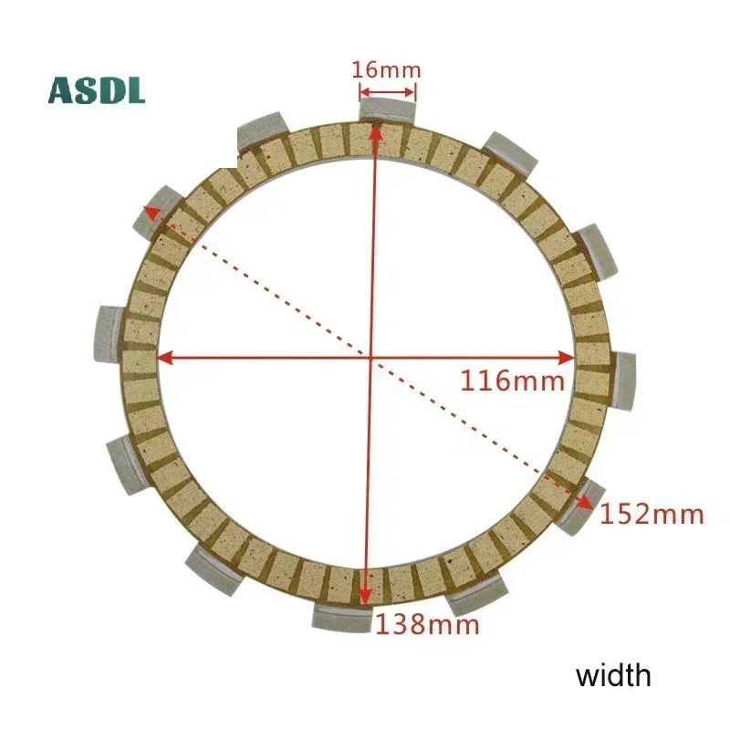 Motorcycle Friction Clutch Plate For SUZUKI DR650 DR650R DR 650 SP44B 45B VS750 Intruder GLF GLP VR51B VS 750 800 G VS800 VS800G