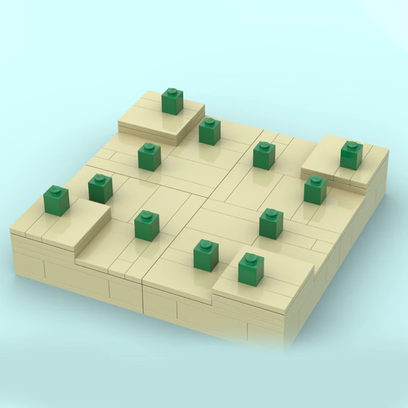 

344 шт. MOC Mini Biomes Desert модульные строительные блоки DIY креативная модель майндесс в сборе игрушка для детей и хоббистов