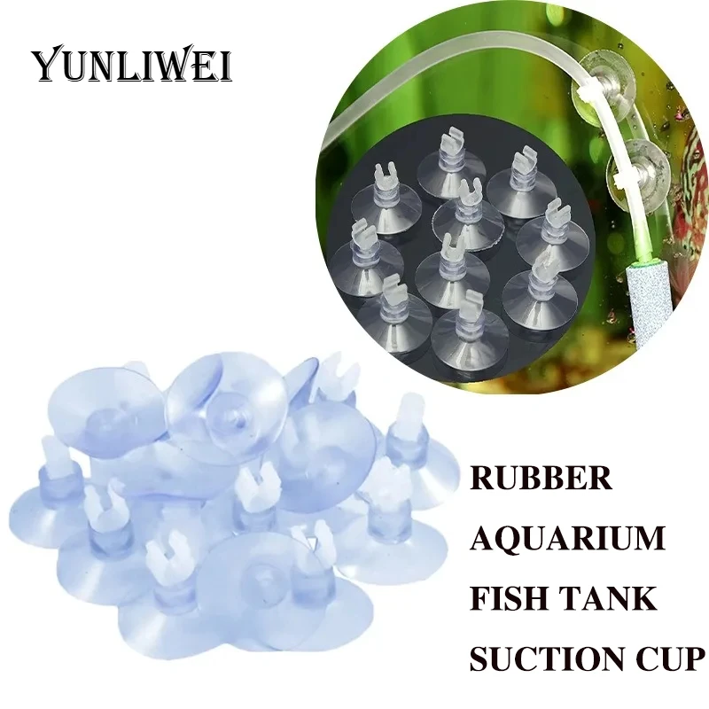 10/100 stücke Gummi Aquarium Aquarium Saugnapf Halter für Luft Schlauch Rohr Sauerstoff Pumpe Einstellbare Starke Sauger langlebig PVC Glas