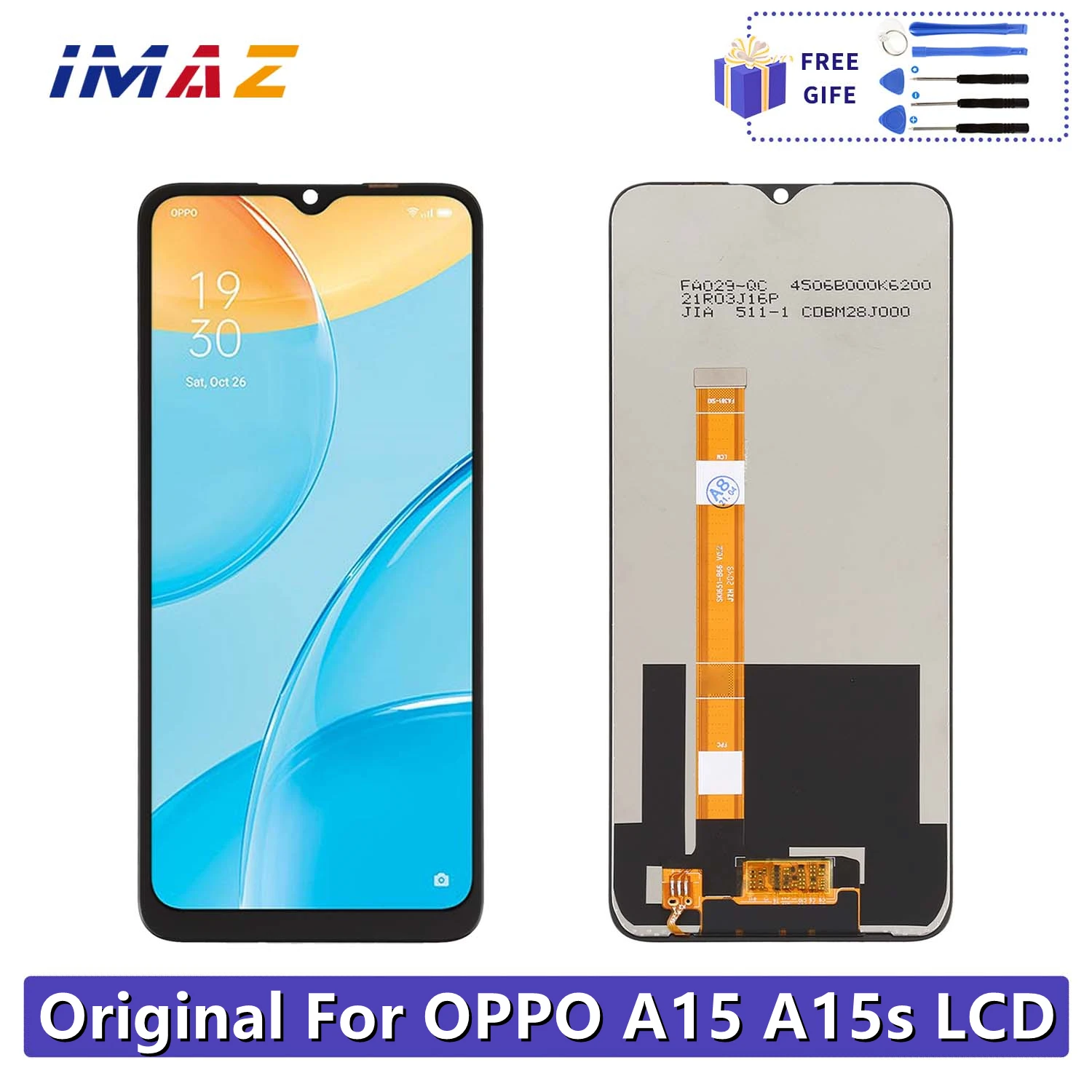 

6.52" Original For OPPO A15 CPH2179 LCD Display Touch Screen Panel Screen Digitizer With Frame For OPPO A15s CPH2185 LCD Display