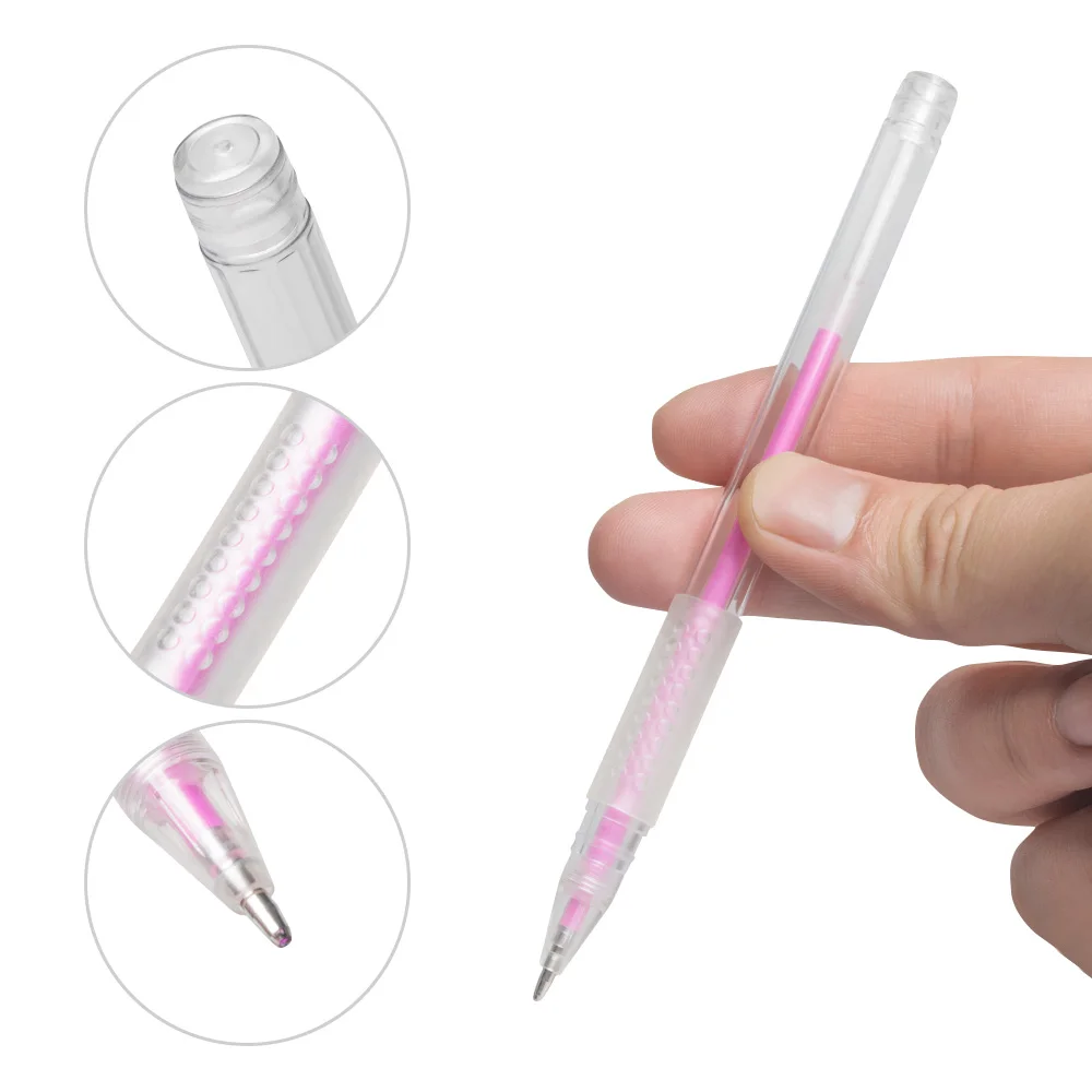 Stylo marqueur de tatouage pour sourcils et lèvres, 1mm, stylo marqueur fluorescent, recharges remplaçables pour Microblading, outil PMU pour Scribe des lèvres et des sourcils