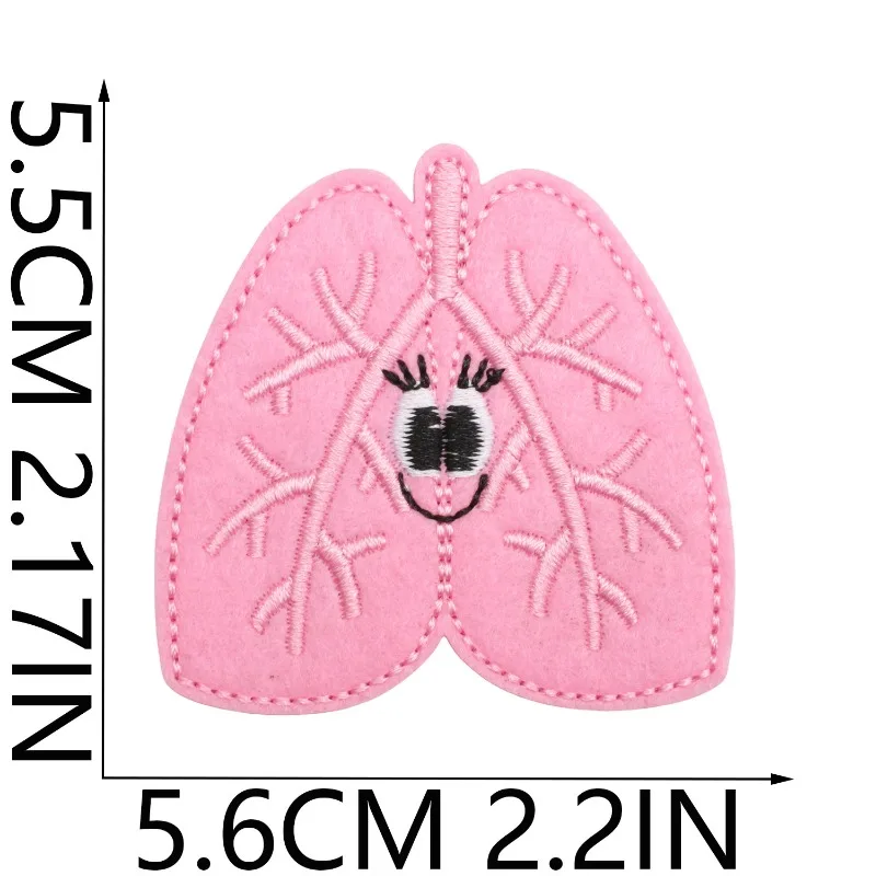 Doctor Medicine Heart Injection Syringe Iron-On Embroidered Badge Patch for DIY Hole T-shirt Backpack Clothing Applique Sticker