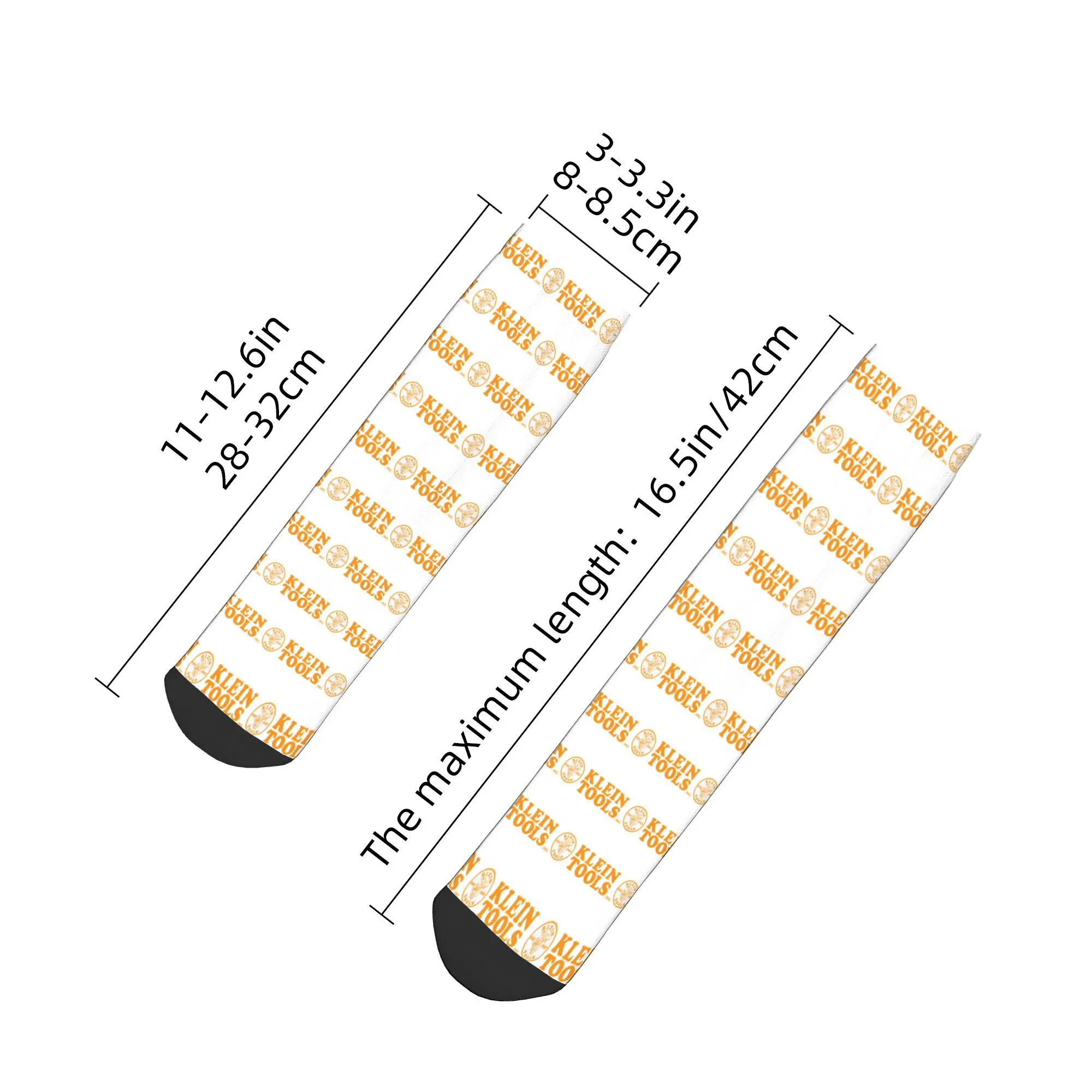 オールシーズン クラインツールズ - エスト 1857 ロゴ (オレンジ) ソックス 原宿 スポーツ ミドルチューブソックス ソフト ファッション ストッキング メンズ レディース