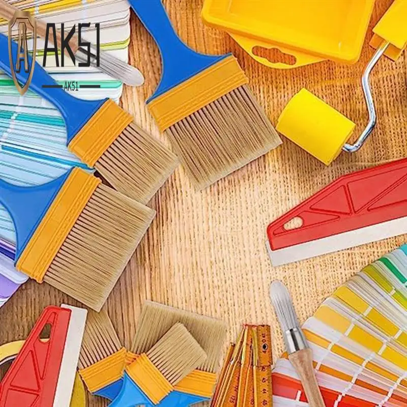 

AK51-Paint Edge Brushes Trimming Brush Tool Set Plastic For Walls Round Decorative Brushes For House Painting