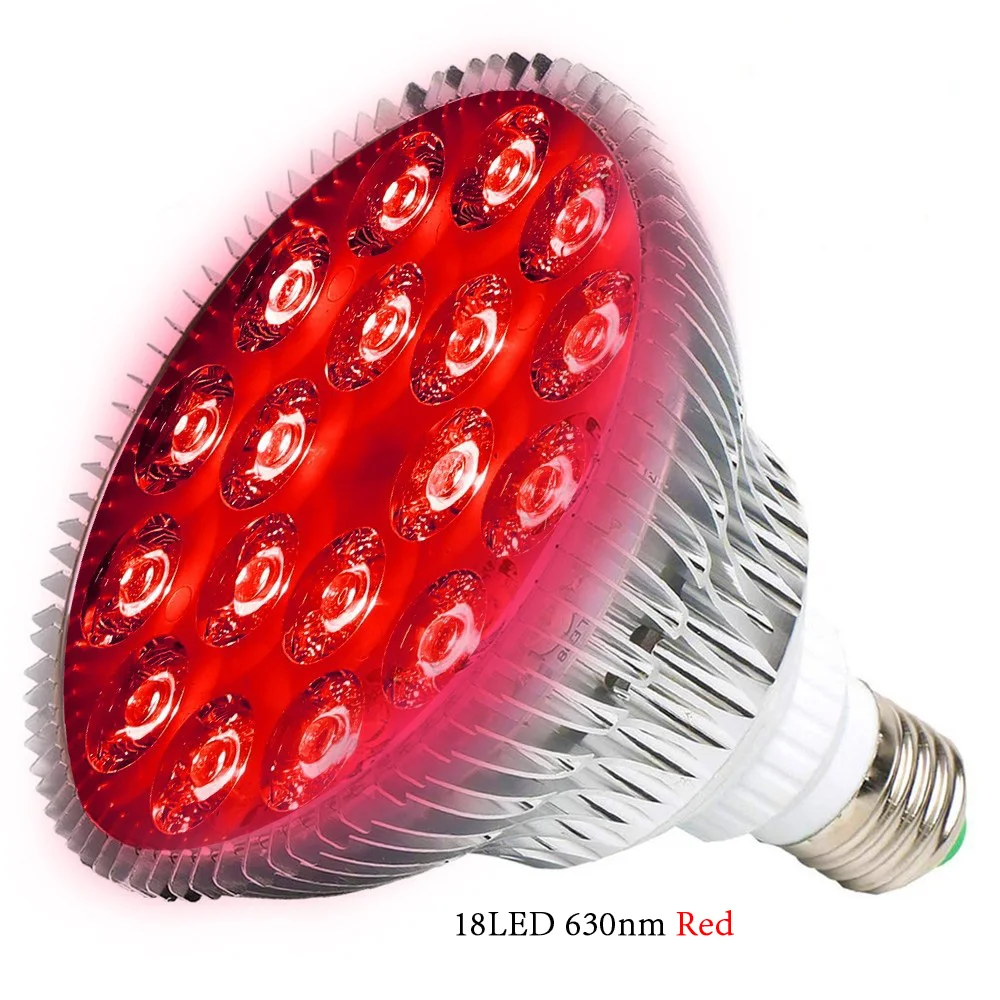 E27 LED Plant Grow Light 54W Par38 Full Spectrum Phyto Grow Box for  Flower Seed Growth Hydroponics Veg Growing