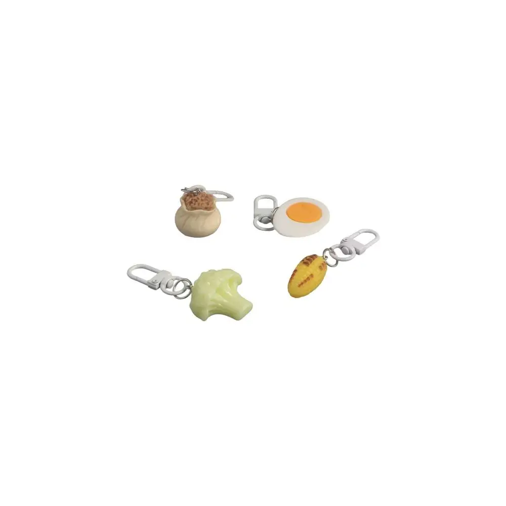 Steamed Stuffed Bun Cute Food Key Chain Eggs Corn Chinese Breakfast Pendant Backpack Charms Noodle Simulation Food Key Ring
