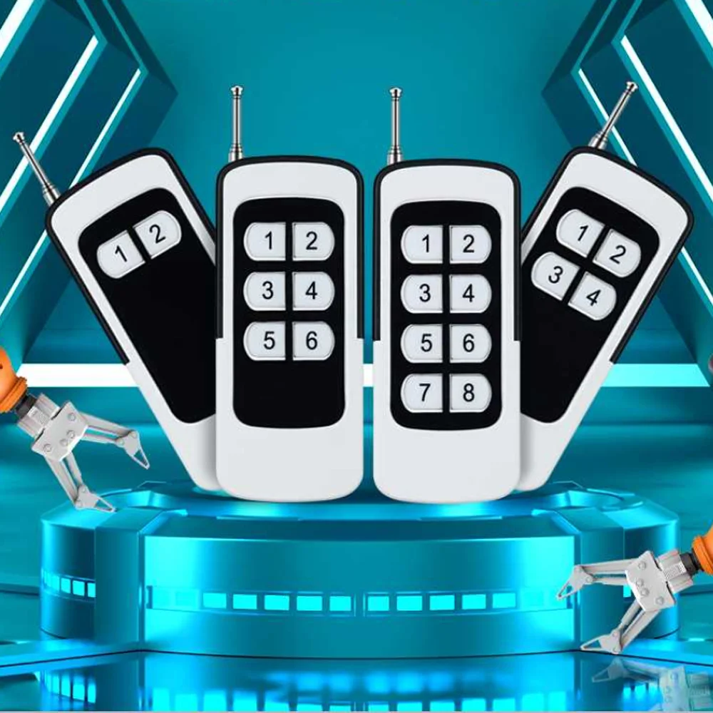 500m High Power Drop-proof Industrial Wireless Remote Control 2/4/6/8 Button EV1527 Chip ASK RF 433MHz