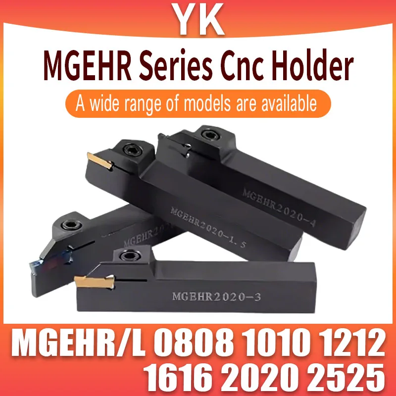 

MGEHR Series CNC Holder External Grooving Cutter Shank with MGMN Blade Insert Sizes 1010 1212 1616 2020 Options 15/2/25/3/4