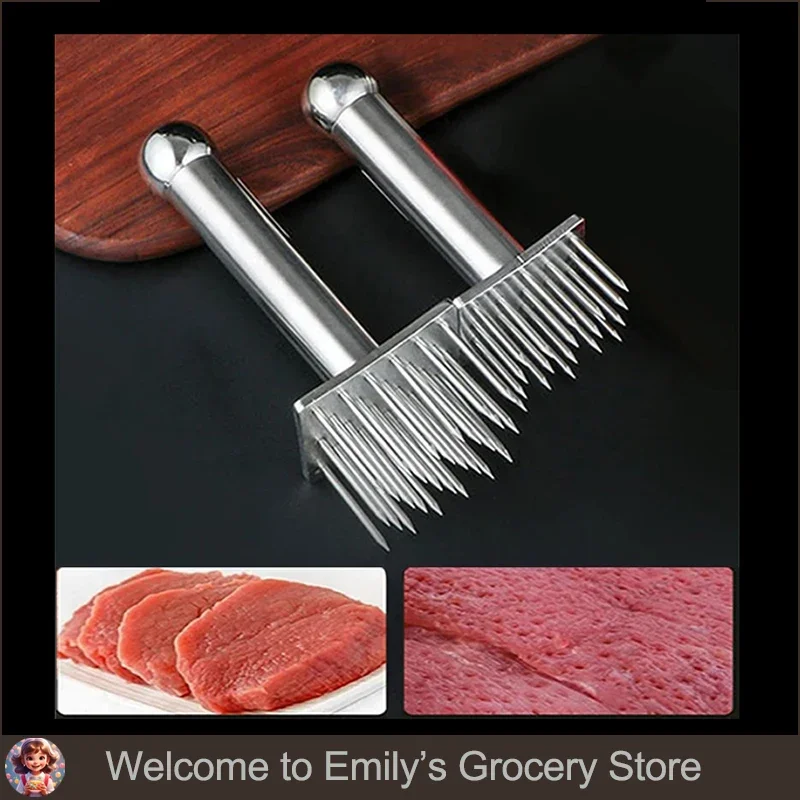 

Stainless Steel Tenderizer Needle Professional Cooking Meat Hammer Needle Kitchen for Tenderizing Beef and Pork Chops Tool