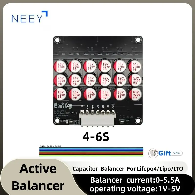 Wholesale 5A Active Equalizer Balancer 4S 5S 6S Cells Lifepo4 Lipo LTO Battery Energy Capacitor Current 0.1-6A BMS Acc