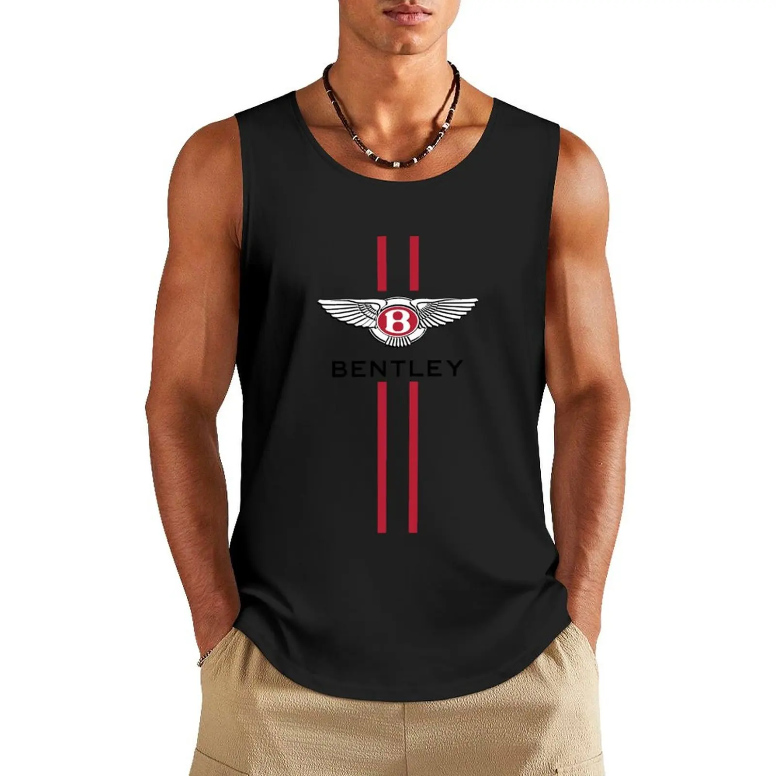 Silver RED Lines Luxury Cars Tank Top gym clothes men Men's t shirt training weight vest