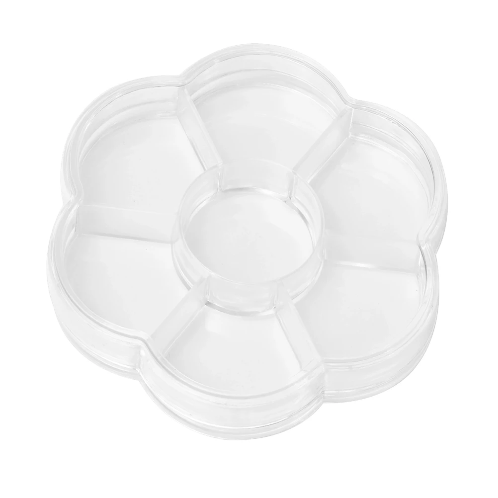 

4 pcs Plastic Storage Boxes Clear Grid Containers Small Size Jewelry Organizers for Women Girls Transparent Case