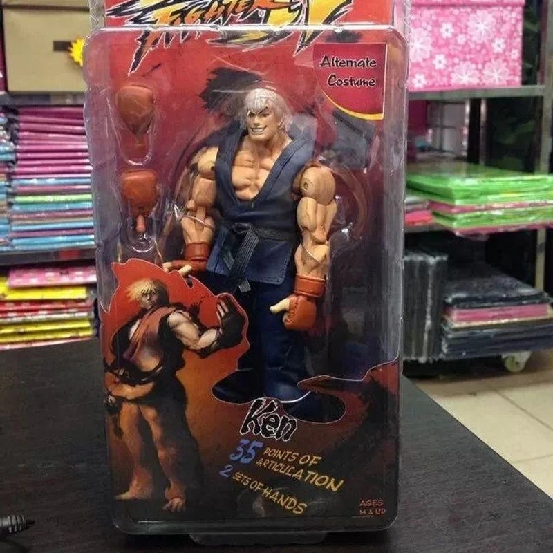 9 inches Street Fighter CHUN LI RYU Ken Guile Akuma Articulated Red White Blue PVC Action Figure Collectible Model Toys