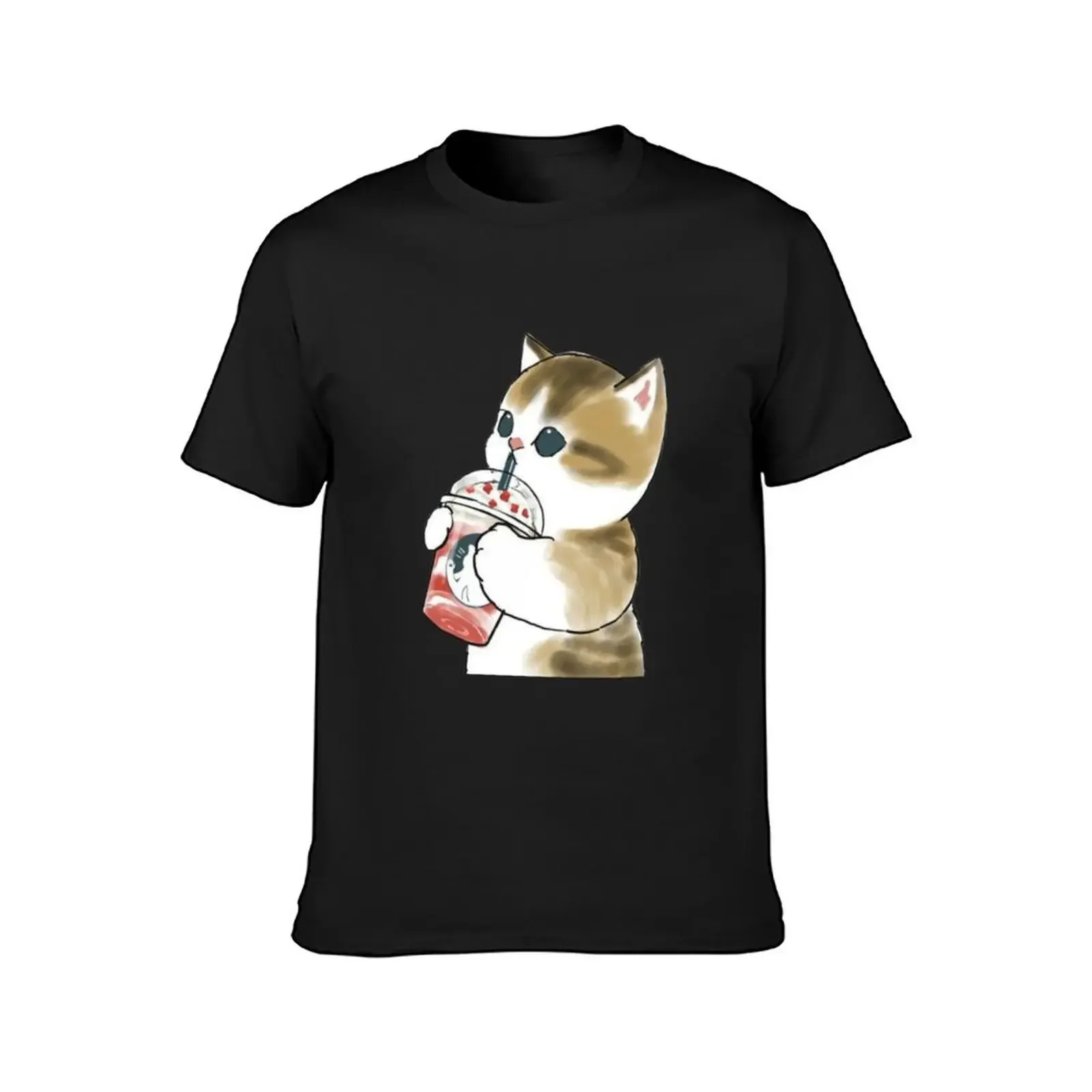 Mofu Sand cute cat T-Shirt vintage clothes basketball graphic tees animal prinfor boys Men's t shirts