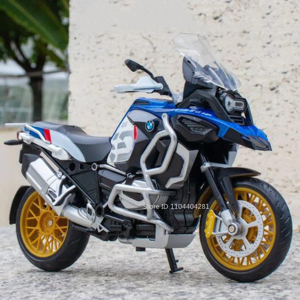 

1:12 R1250GS RRS1000 модель мотоцикла из сплава, литая под давлением игрушечная машина, переднее колесо, рулевое управление, резиновые шины, миниатюрные автомобили для детей, подарок для мальчика
