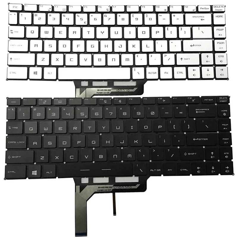 YY+Nuevo teclado retroiluminado para MSI Modern 14 A10RB Modern 14 A10M 14 A10RAS MS-14B3 US