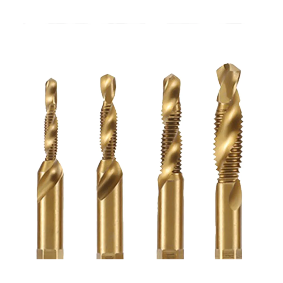 High-Speed Steel Drilling Tapping Chamfering Integrated Drill Bit Set 6Pc Composite Tap Deburring Drill Bit
