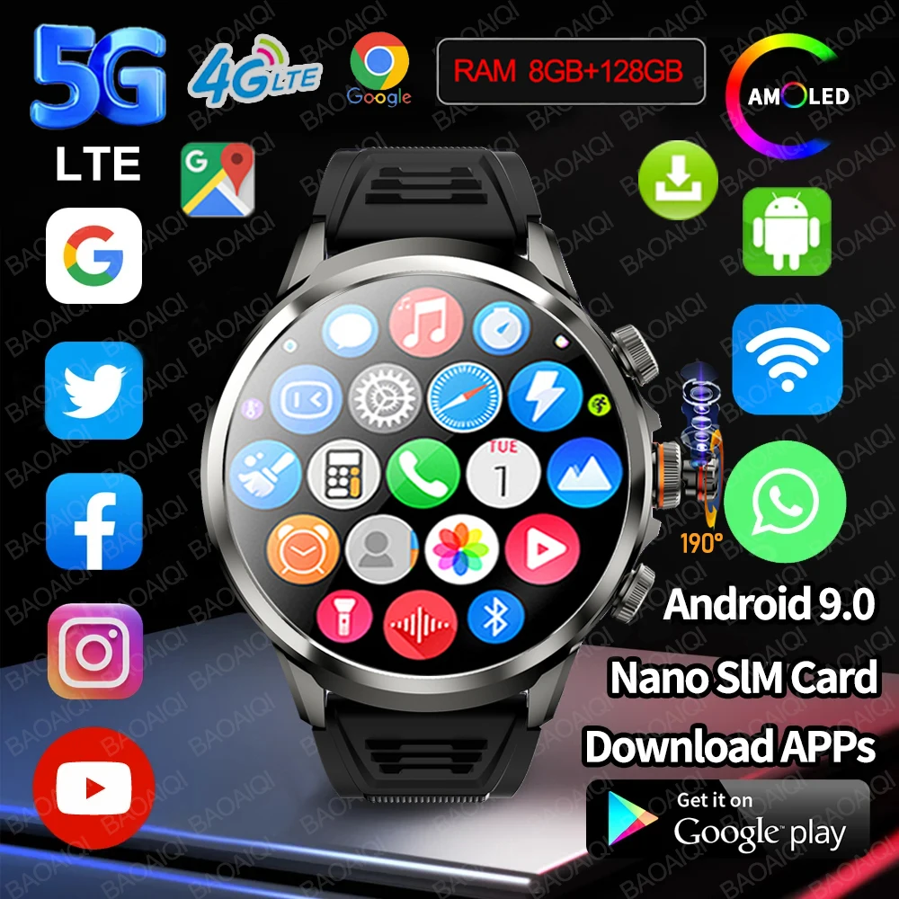 5G Полная сеть 4G Смарт-часы 1,95 дюйма Большой экран HD Видеозвонок 8 ГБ + 128 ГБ ОЗУ Смарт-часы Google Play WIFI GPS Sim-карта Android 5G Полная сеть 4G Смарт-часы 1,95 дюйма Большой экран HD Видеозвонок 8 ГБ + 128 ГБ ОЗУ Смарт-часы Google Play WIFI GPS Sim-карта Android