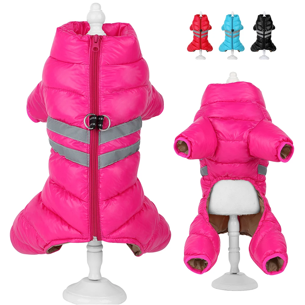 Winter Dog Clothes Warm Thicken Puppy Dogs Jacket Jumpsuit Waterproof Pet Chihuahua Coat Outfit Reflective For Small Medium Dogs