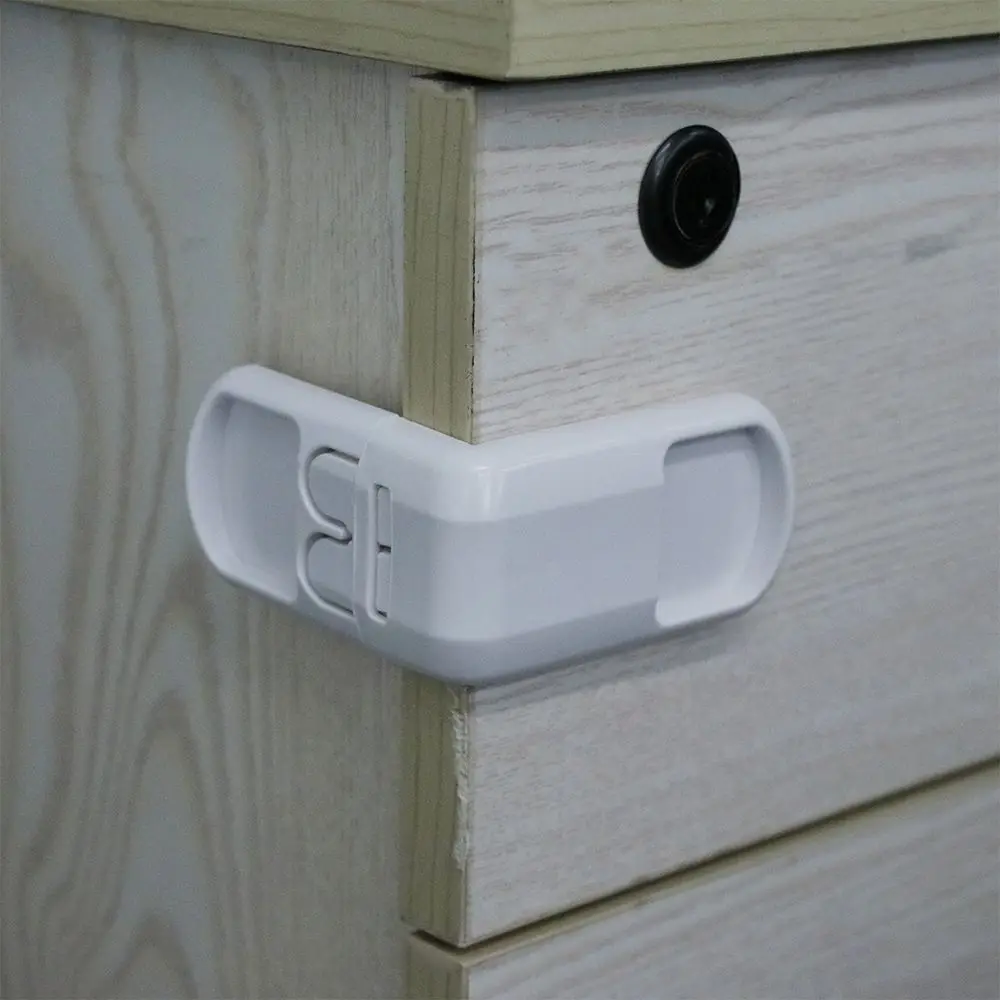 1/4pcs Furniture Multi-function Drawers Double Snap Children Protector Right Angle Wardrobe Door Baby Safety Lock