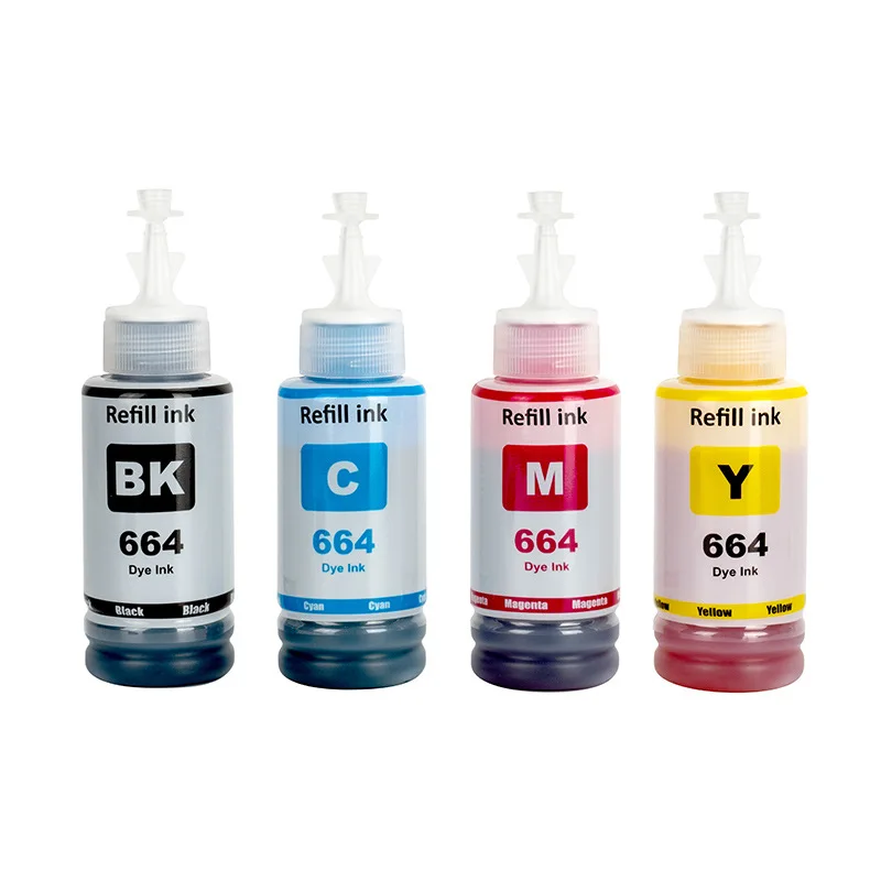 664 T664 Refill Ink For Epson L100  L110 L120 L130 L132 L200 L210 L220 L222 L300 L310 L312 L350 L355 L360 L361 L362 L365 Printer