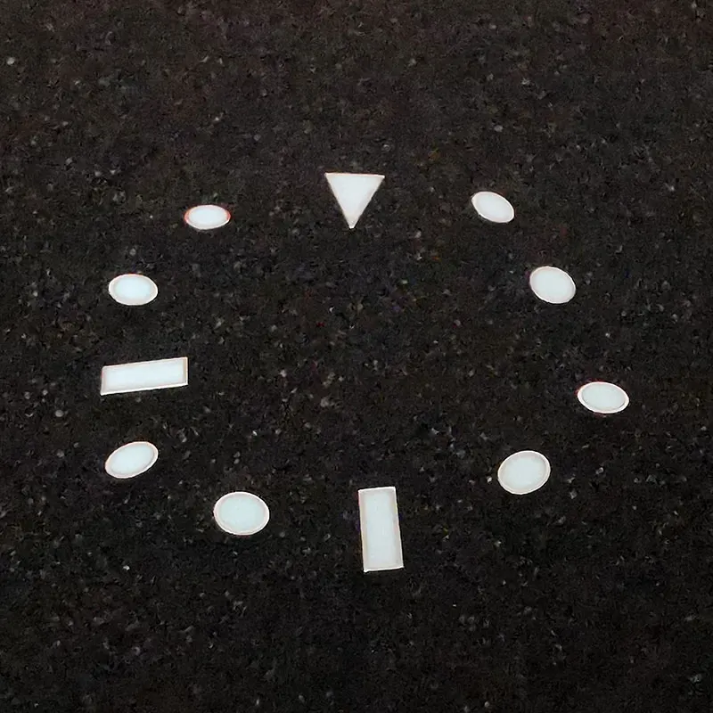 Mostradores de relógio submarinista gmt, de alta qualidade, azul, luminoso, indices de hora, marcadores, peças profissionais de relógio pós-venda