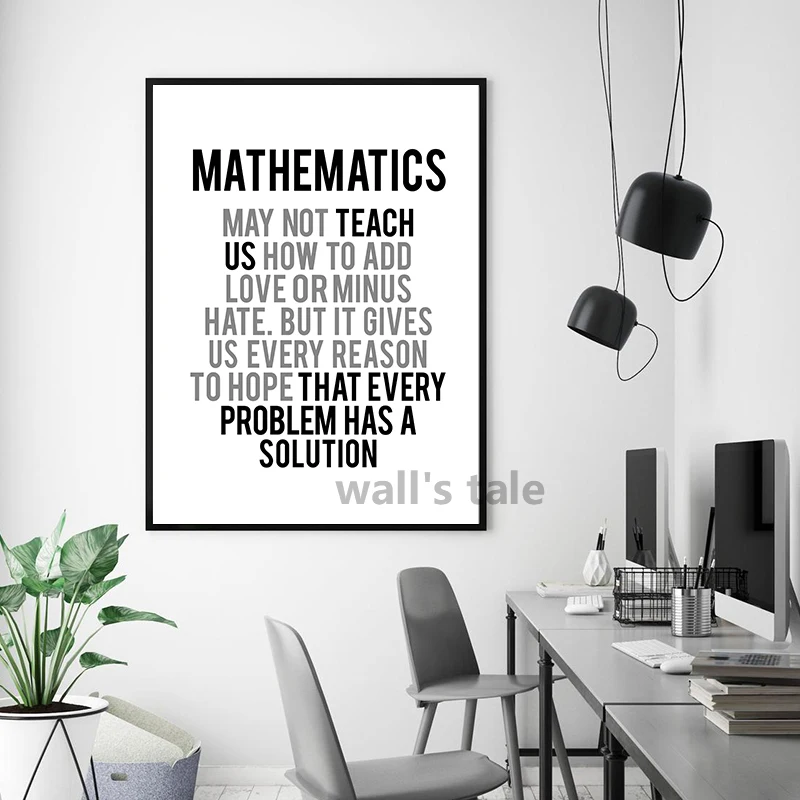 Math Poster Art Print Maths Educational Posters Print Infinity Calculus Mathematics Wall Art Canvas Painting Classroom Decor