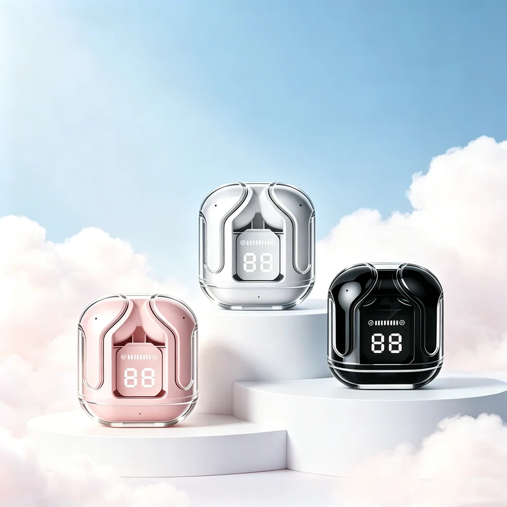 Wireless Mini Earbuds LED Power Digital Display TWS Wireless Headset Stereo Sound Bluetooth Headphones