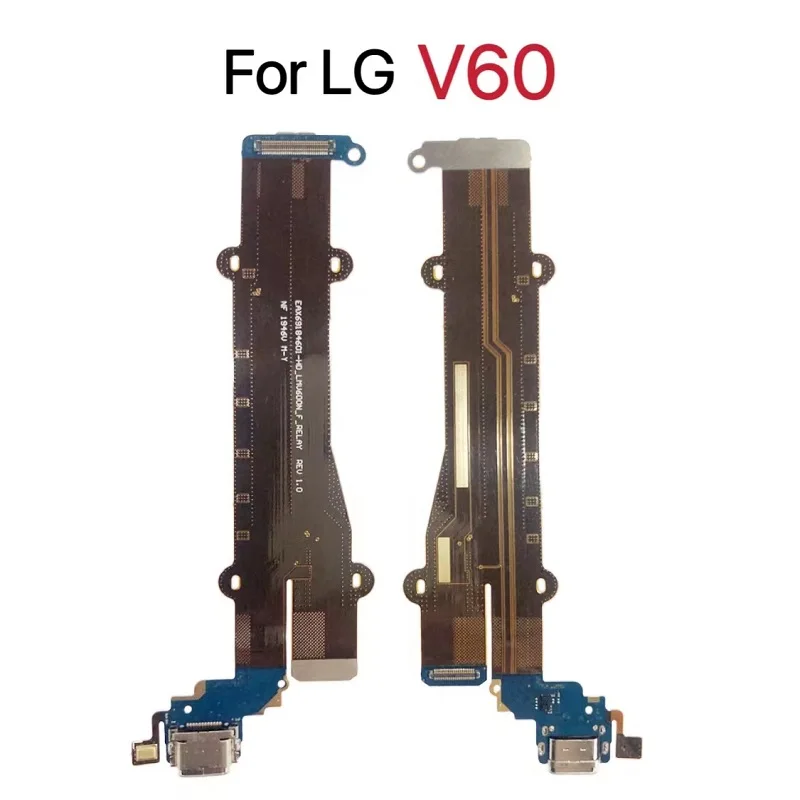 For LG V60 ThinQ USB Charger Dock Charging Port Connector Bottom Mic Microphone Circuit Board Flex Cable Repair Part