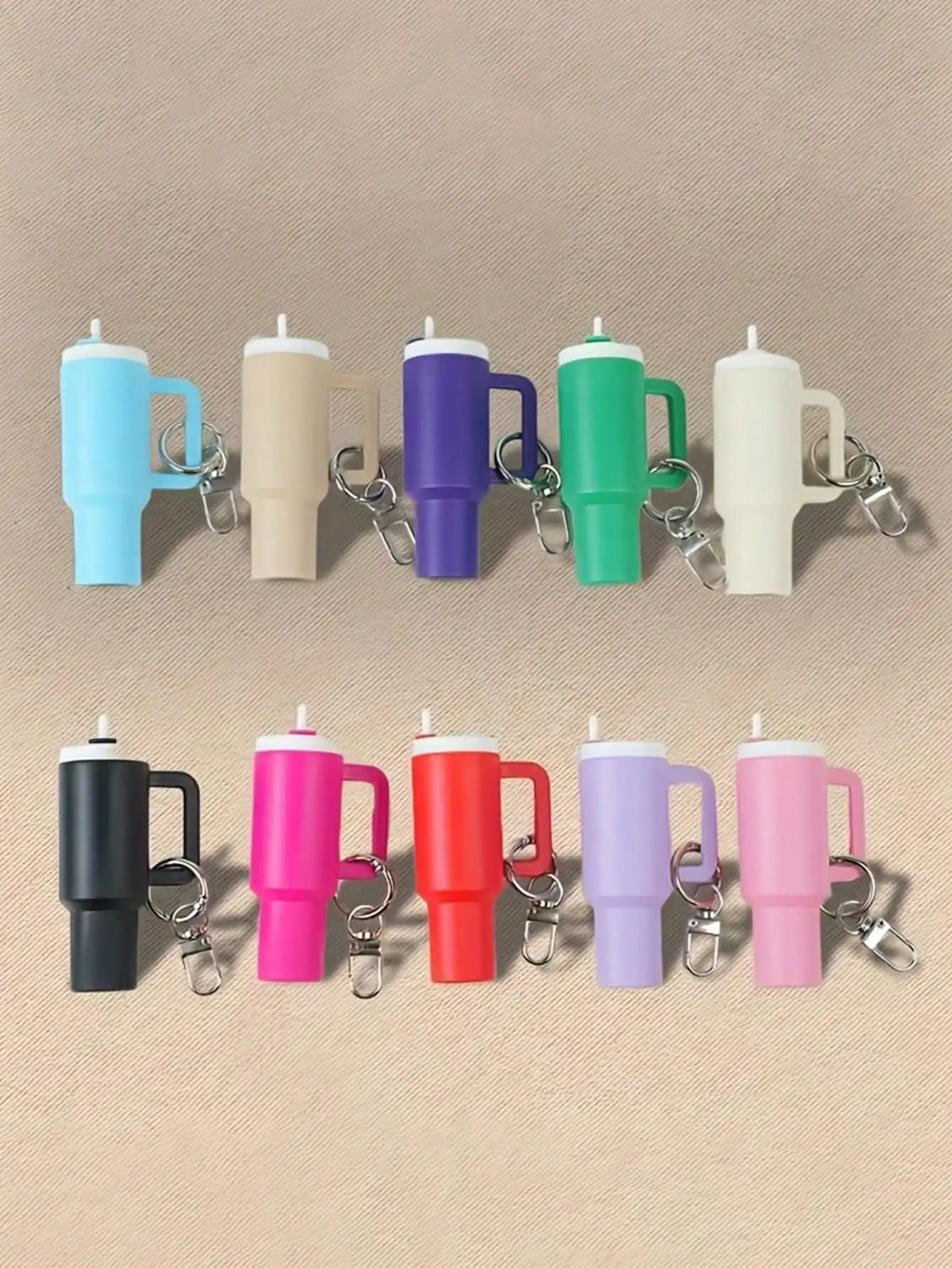 

Mini Tumbler Keychain Versatile Key Ring for Lipstick Accessories Stylish Bag Charm for Backpacks Car Keys Gym Travel Perfect