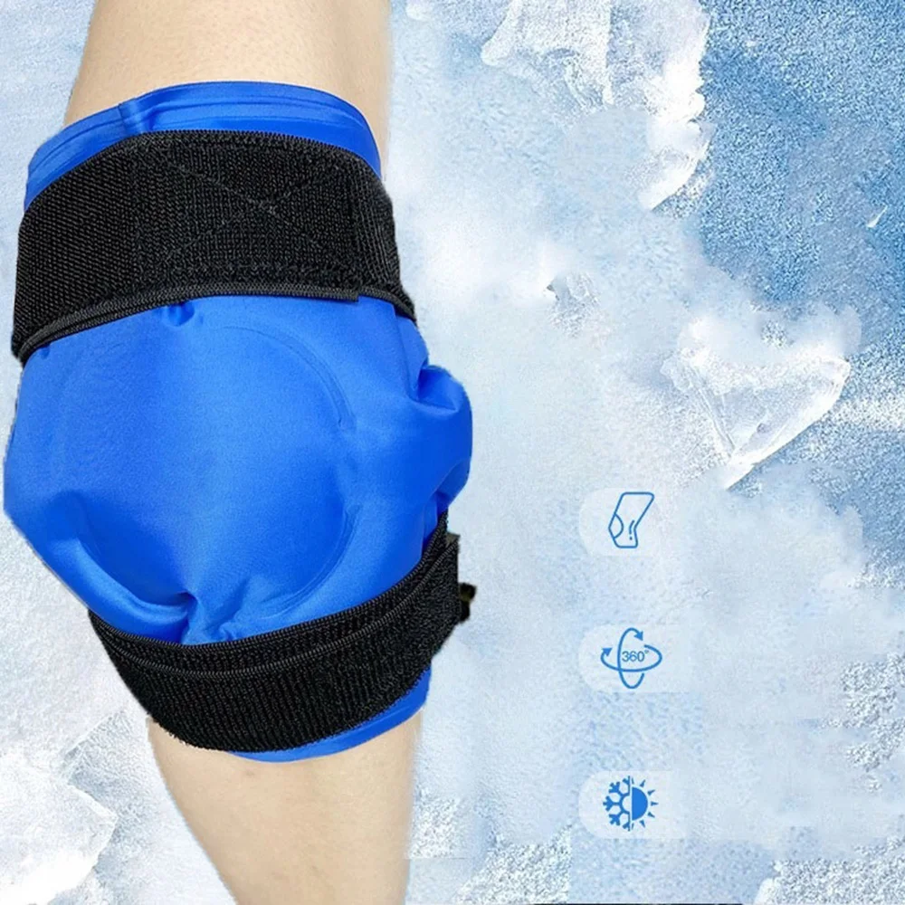 Neues Wiederverwendbares Knie-Eispack zur Schmerzlinderung, Gel-Kühlbandage für Knieersatz, Beinverletzungen und Chirurgie, Kaltkompressionstherapie – Detail 5