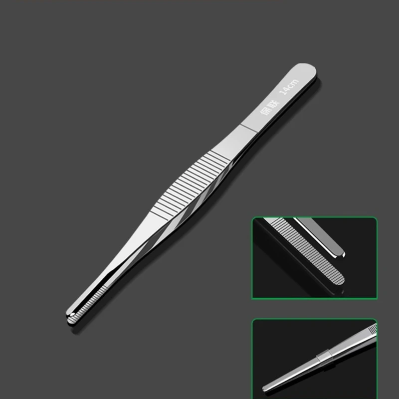 Pinzas acero inoxidable con punta recta, pinzas precisión para reparación artesanal, fabricación joyas artísticas para