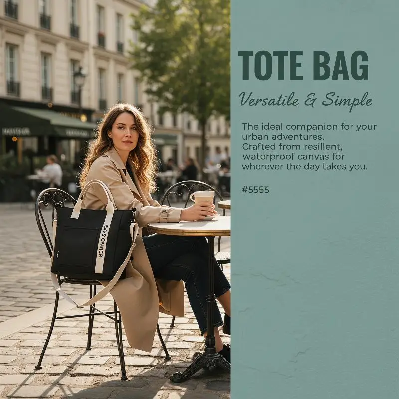 New Casual Tote Large Capacity Shoulder Bag Nylon Waterproof Canvas Handbag Simple Fashion Messenger Bags For Schoolgirl