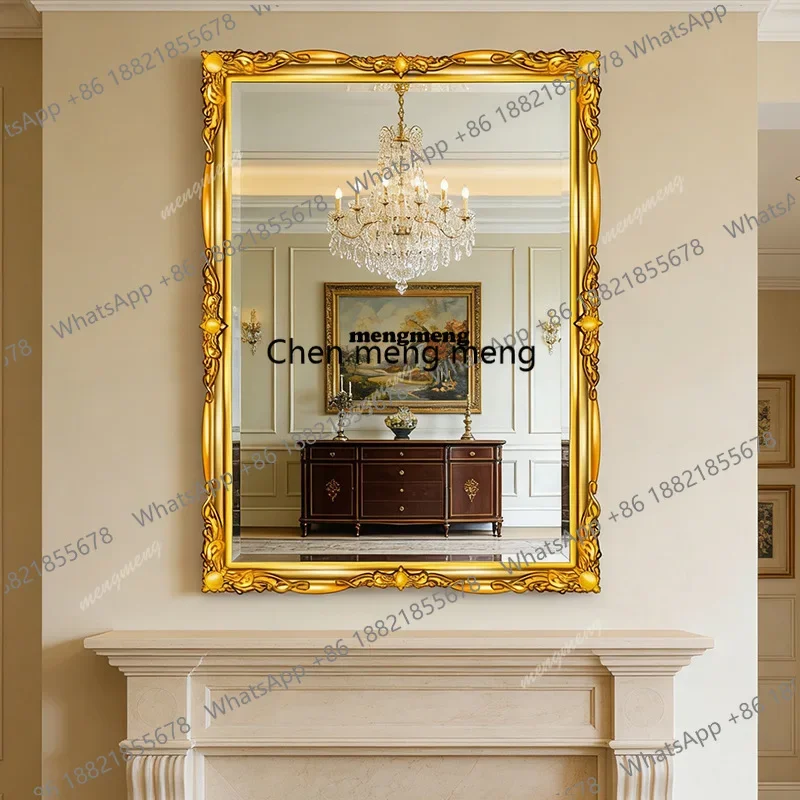 R French decorative mirror home retro living room bedroom makeup mirror wall hanging toilet bathroom mirror