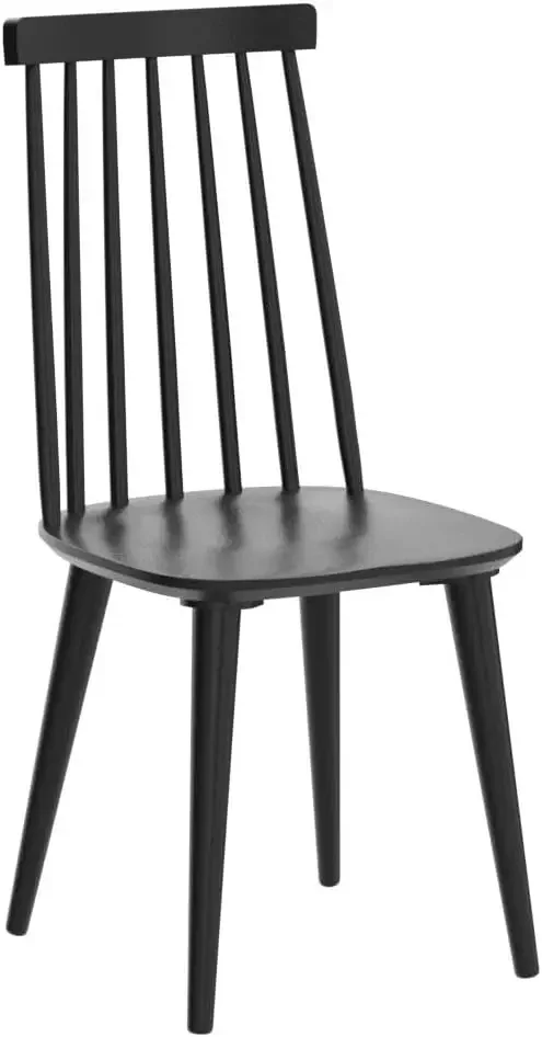 Dining Chairs Set of 4 Wood Dining Room Chair Black Spindle Side Kitchen Room Country Farmhouse Chairs Black