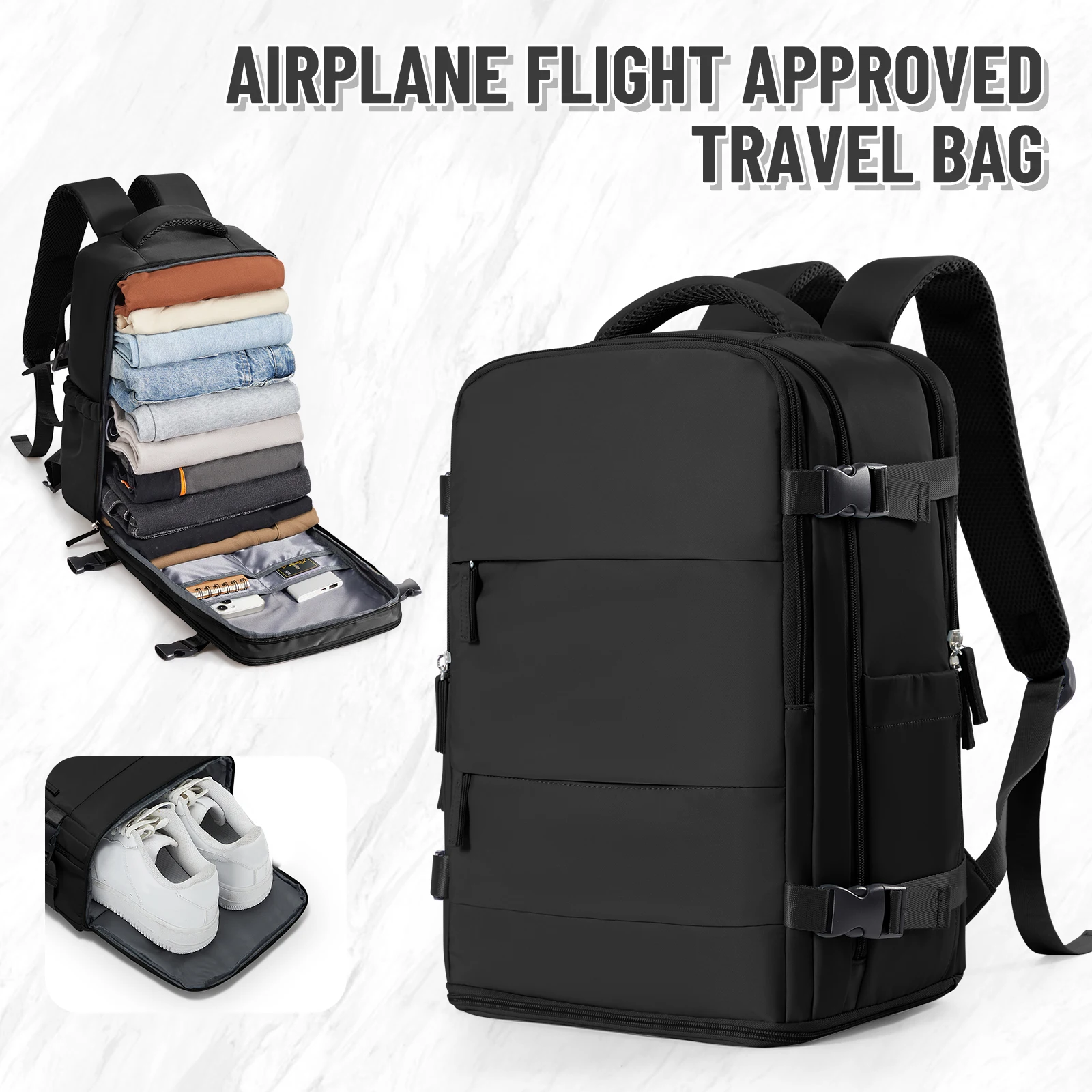 Backpack Travel Cabin Airplane 40x20x25 Short Distance Cabin Bag Luggage Laptop Backpack  mochila ryanair 40x20x25, School Bag