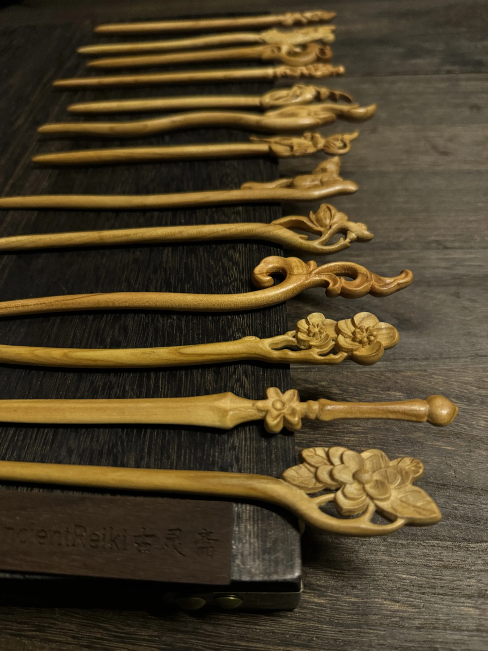 Jepit Rambut Kayu Persik Antik Aksesori Rambut Kayu Desain Tenang Tanpa Merek Asli Perhiasan Sle Faion