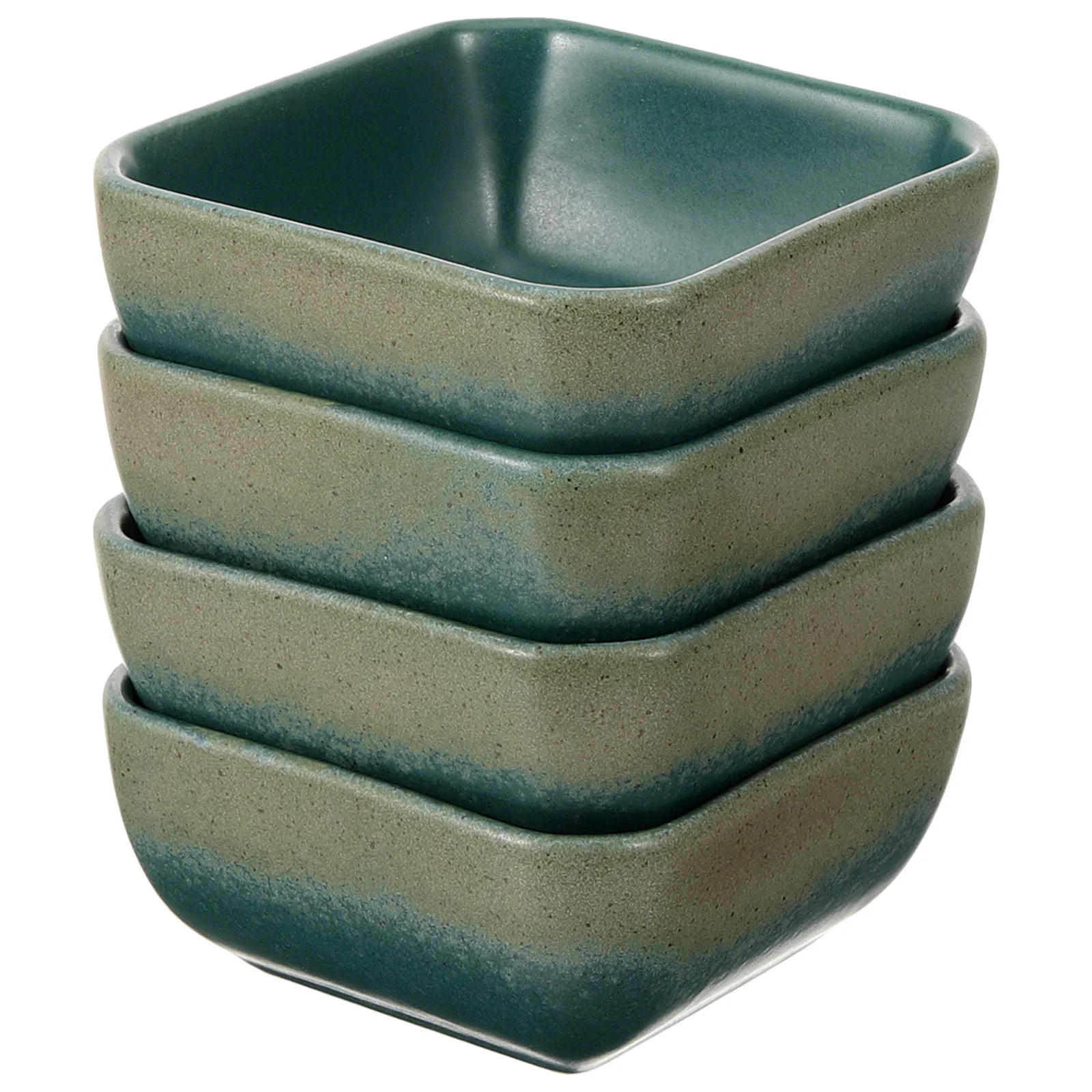 

4pcs Square Ceramic Bowls Condiment Dipping Sauce Dish Small Dessert Appetizer Bowl Ketchup Butter Vinegar Bowls Serving Dishes